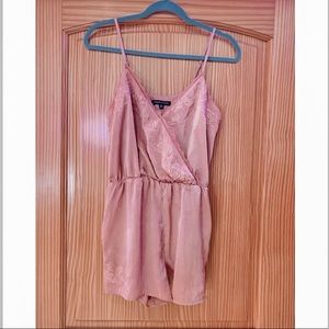 ✧ Kendall & Kylie: Blush Satin Romper w Flowers